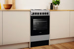 Indesit IS5G4PHSS/UK cooker Freestanding cooker Electric Gas Black, Stainless steel A