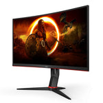 AOC CQ27G2S/BK 27 Curved Gaming Monitor - QHD- 1ms- 165Hz - Height Adjustable- HDR10