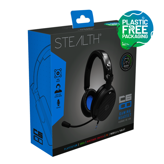 Stealth C6-100 Gaming Headset for PS4/PS5, XBOX, Switch, PC - Blue Stealth