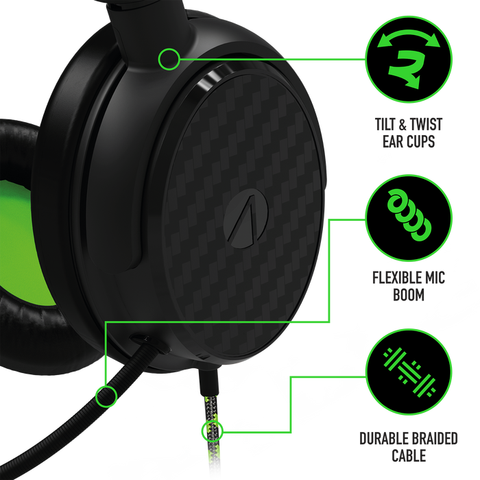 Stealth C6-100 Gaming Headset for XBOX, PS4/PS5, Switch, PC - Green Stealth