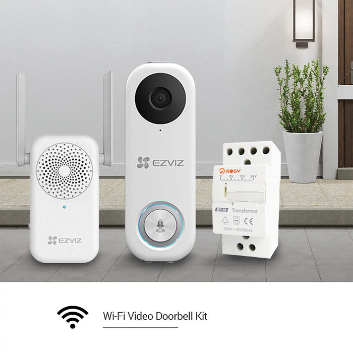 EZVIZ DB1C Smart Video Doorbell with Chime & Transformer Kit Ezviz