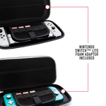 Stealth Hard-Shell Premium Travel Case for Nintendo Switch, Switch Lite & Switch OLED -  Black and White Stealth