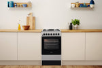 Indesit IS5G4PHSS/UK cooker Freestanding cooker Electric Gas Black, Stainless steel A Indesit