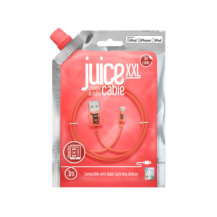 Juice JUI-CABLE-LIGHT-3M-RND-CRL lightning cable Coral Juice