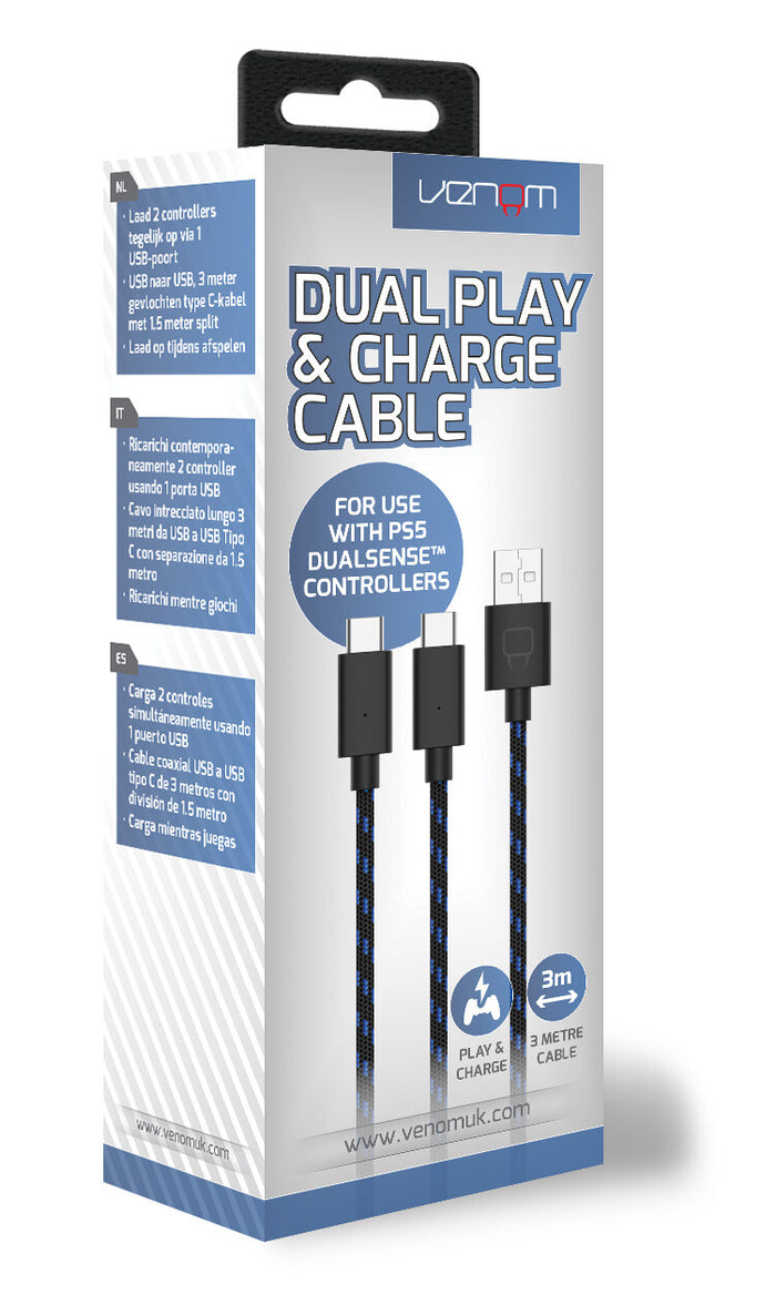 Venom DUAL PLAY & CHARGE CABLE FOR PS5 Venom