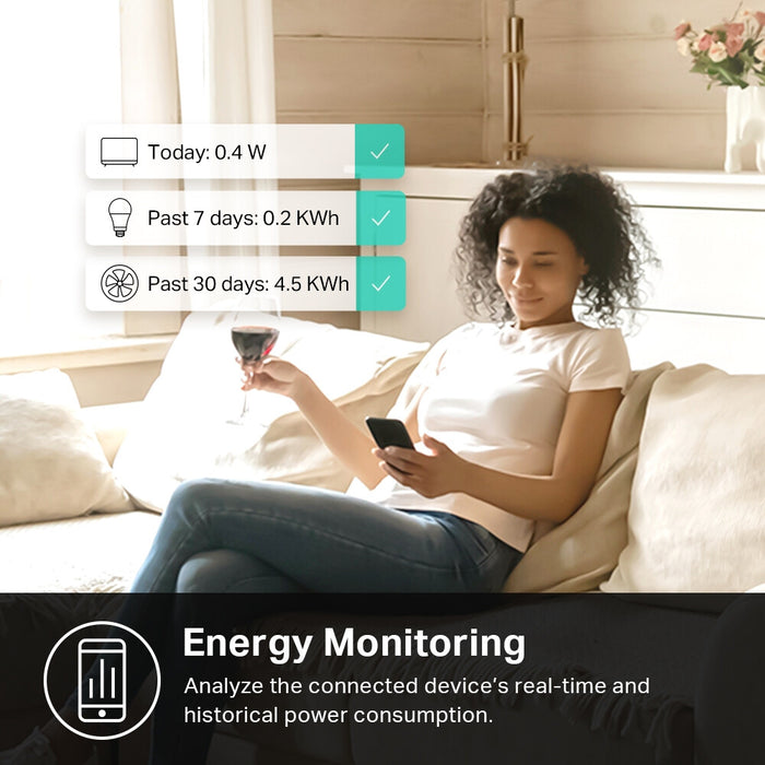 Kasa Smart WiFi Plug Slim with Energy Monitoring TP-Link