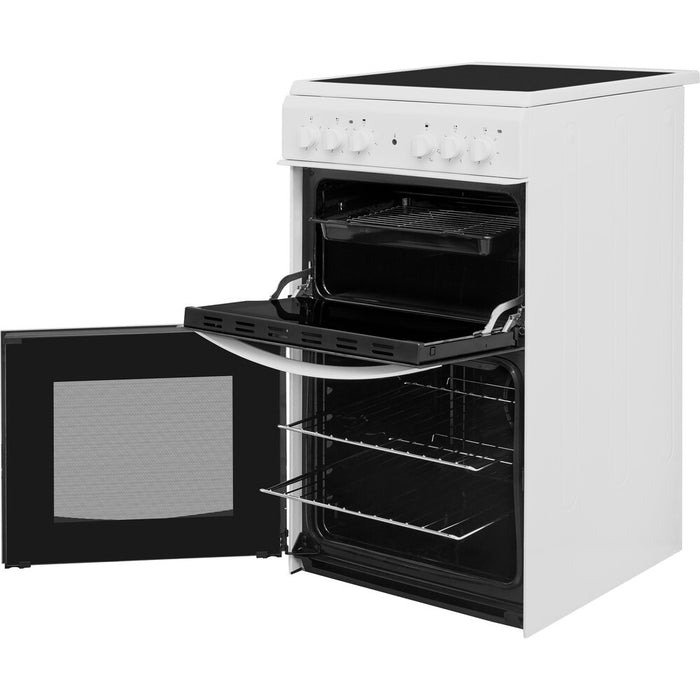 Indesit ID5V92KMW/UK cooker Freestanding cooker Electric Ceramic Black, White A