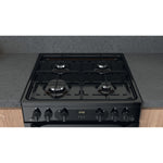 Hotpoint HDM67G0CMB/UK cooker Freestanding cooker Gas Black A+