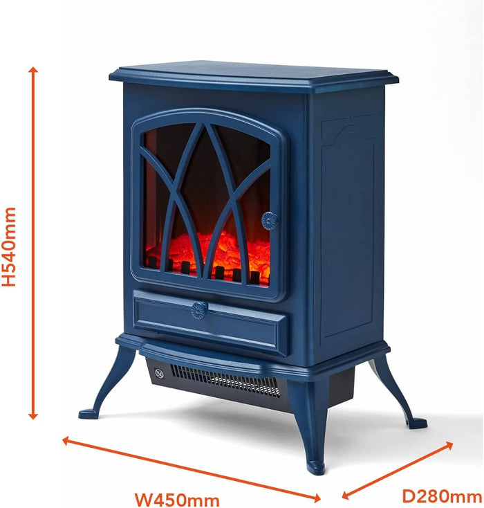 Warmlite 2KW Electric Fireplace Heater Midnight Blue Warmlite