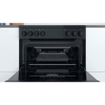 Indesit ID67V9KMB/UK cooker Freestanding cooker Electric Ceramic Black A