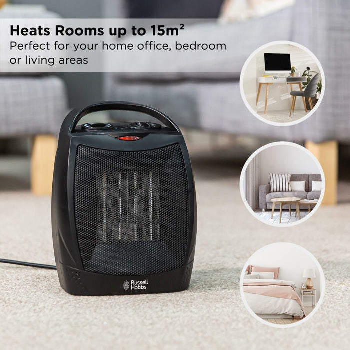 Russell Hobbs RHFH1006B electric space heater Indoor Black 1500 W Fan electric space heater Russell Hobbs