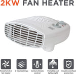 Black & Decker BXSH37005GB 2KW Flat Fan Heater White BLACK+DECKER