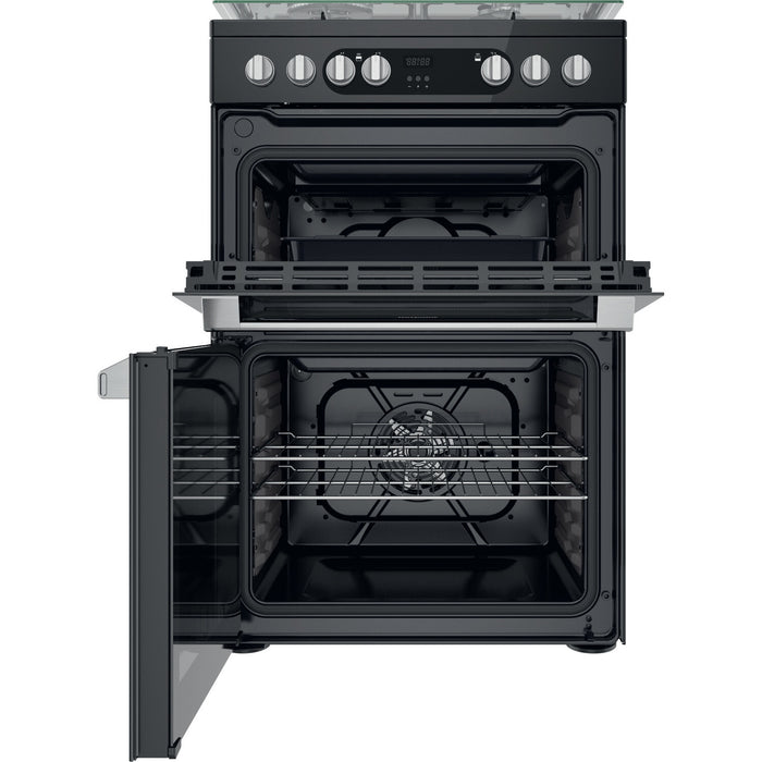 Hotpoint HDM67G9C2CSB/UK cooker Freestanding cooker Electric Gas Black A
