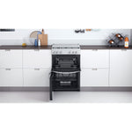 Indesit ID67G0MCW/UK cooker Freestanding cooker Gas White A+
