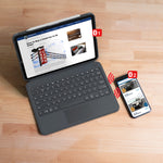 ZAGG Keyboard Pro Keys with Trackpad-Apple-iPad 10.2-Black/Gray-UK ZAGG