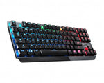 MSI VIGOR GK50 LOW PROFILE TKL Mechanical Gaming Keyboard UK-Layout, KAILH Low-Profile Switches, Multi-Layer RGB LED Backlit, Tactile, Floating Key Design, Center MSI