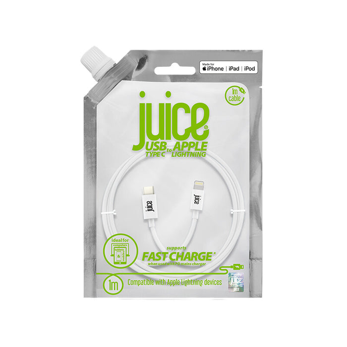 Juice JUI-CABLE-LIGHT-TYPEC-1M-RND-WHT lightning cable White