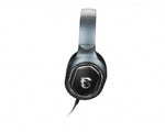 MSI IMMERSE GH50 7.1 Virtual Surround Sound RGB Gaming Headset Black with Ambient Dragon Logo, RGB Mystic Light, USB, inline audio controller, 40mm Drivers, detachable Mic MSI