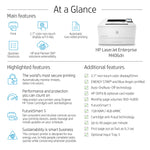HP LaserJet Enterprise M406dn, Black and white, Printer for Business, Print, Compact Size; Strong Security; Two-sided printing; Energy Efficient; Front-facing USB printing