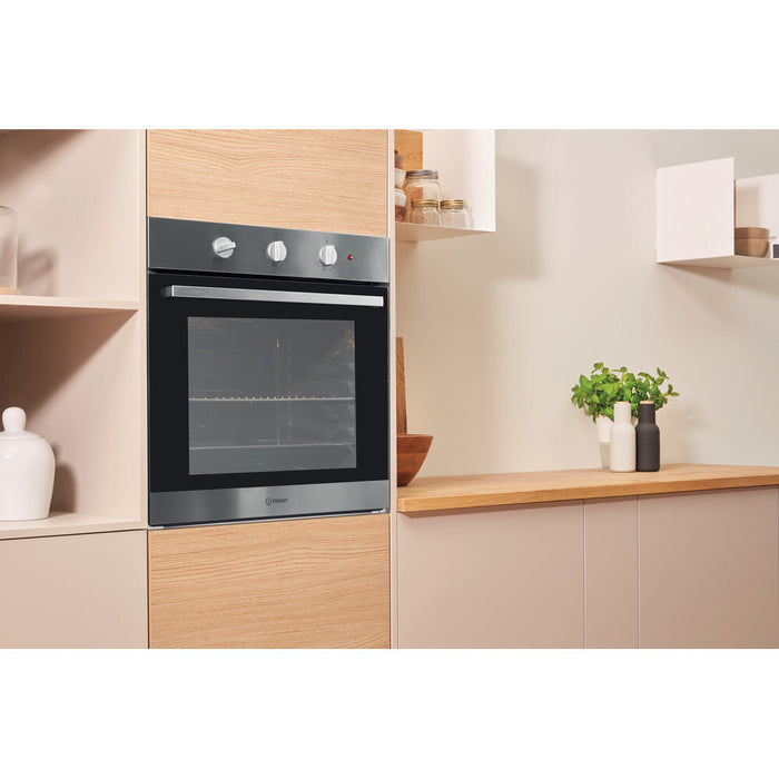 Indesit IFW 6230 IX UK oven 71 L A Black, Stainless steel