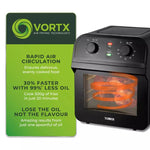 Tower Vortx Single 12 L Stand-alone 1600 W Hot air fryer Black Tower
