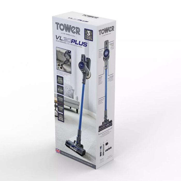 Tower T513003 handheld vacuum Blue Bagless