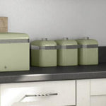 Swan Retro Set of 3 Canisters Green Swan