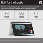 HP ENVY x360 15-fe0008na Intel® Core™ i7 i7-1355U Hybrid (2-in-1) 39.6 cm (15.6) Touchscreen Full HD 16 GB LPDDR5-SDRAM 512 GB SSD NVIDIA GeForce RTX 3050 Wi-Fi 6E (802.11ax) Windows 11 Home Silver