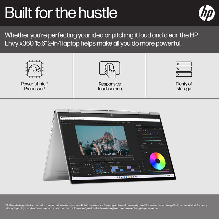 HP ENVY x360 15-fe0012na Intel® Core™ i5 i5-1335U Hybrid (2-in-1) 39.6 cm (15.6) Touchscreen Full HD 8 GB LPDDR5-SDRAM 512 GB SSD Wi-Fi 6E (802.11ax) Windows 11 Home Silver