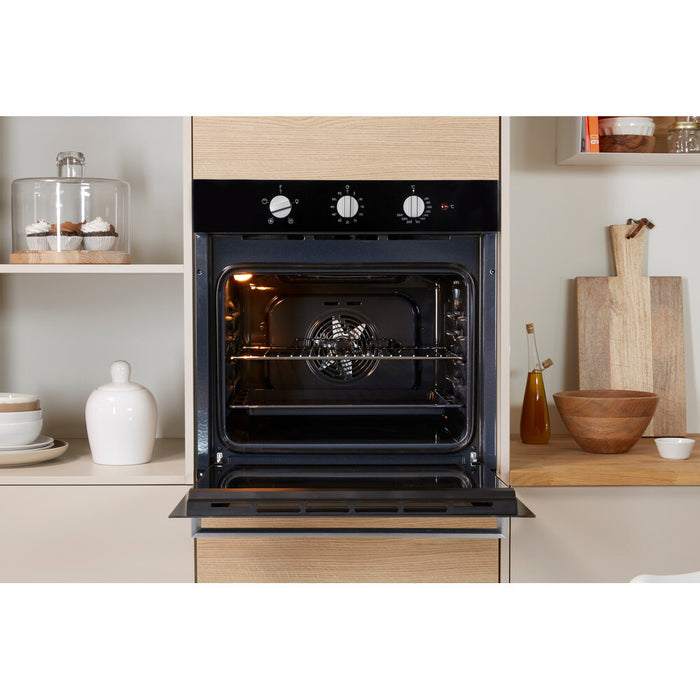 Indesit IFW 6330 BL UK oven 66 L A Black, Stainless steel