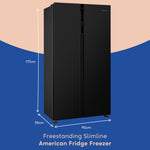 Russell Hobbs RH90AFF201B 442L American Fridge Freezer- Black