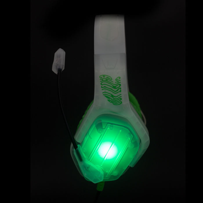 FR-TEC Ghost Headset Wired Head-band Gaming Green, Transparent, White