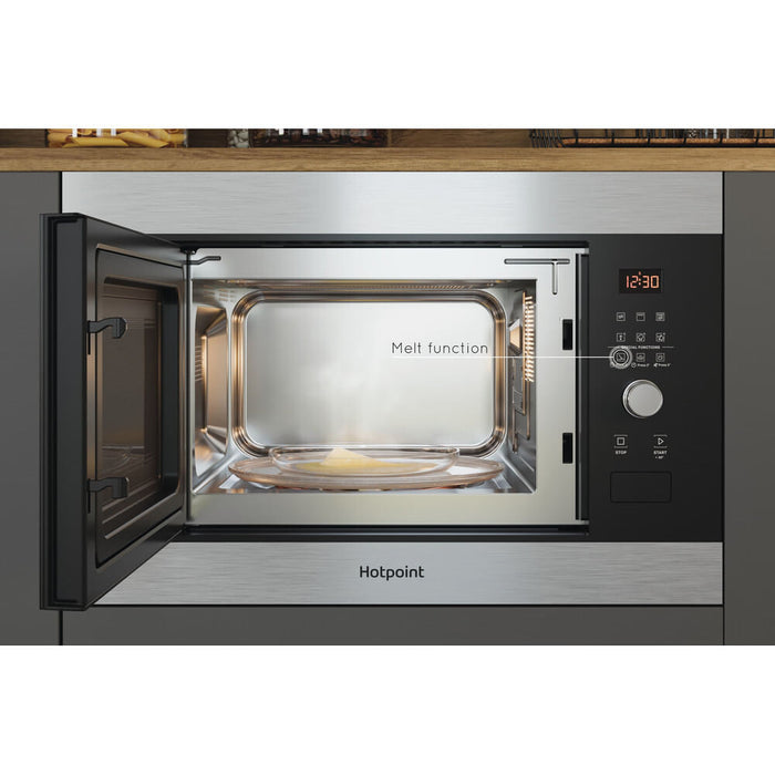 Hotpoint MF25G IX H Black Grill microwave Built-in 25 L 900 W