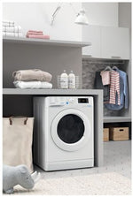 Indesit BDE 86436X W UK N washer dryer Freestanding Front-load White D