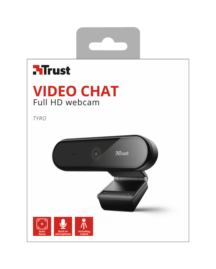 Trust Tyro webcam 1920 x 1080 pixels USB Black