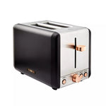 Tower Cavaletto 2 Slice Stainless Steel Toaster Black