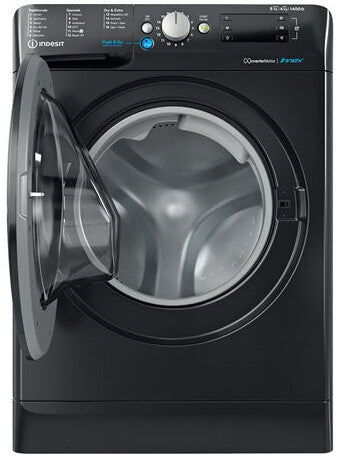 Indesit BDE 86436X B UK N washer dryer Freestanding Front-load Black D