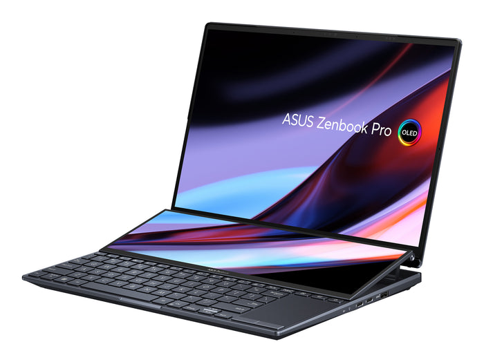 ASUS Zenbook Pro 14 Duo OLED UX8402ZE-M3022W Intel® Core™ i9 i9-12900H Laptop 36.8 cm (14.5) Touchscreen 2.8K 32 GB LPDDR5-SDRAM 1 TB SSD NVIDIA GeForce RTX 3050 Ti Wi-Fi 6E (802.11ax) Windows 11 Home Black