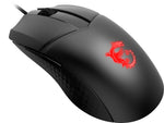 MSI CLUTCH GM41 LIGHTWEIGHT RGB FPS Gaming Mouse upto 16000 DPI Fast Optical Sensor, 65g weight, Frixion Free Cable, Symmetrical design, OMRON Switch with 60+ Million Clicks, Dragon Center Supported, NVIDIA REFLEX Compatible