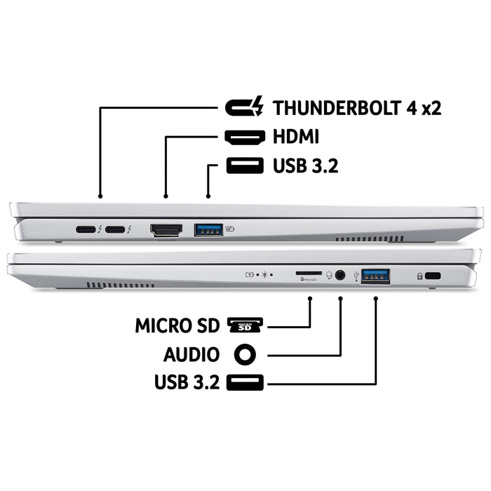 Acer Swift Go 14 Go SFG14-73 Laptop - Intel Core Ultra 7 155H, 16GB, 1TB SSD, Integrated Graphics, 14 2.8K OLED, Windows 11, Silver