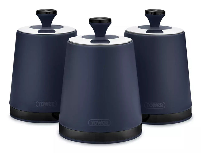 Tower Sera Set of 3 Canisters - Midnight Blue