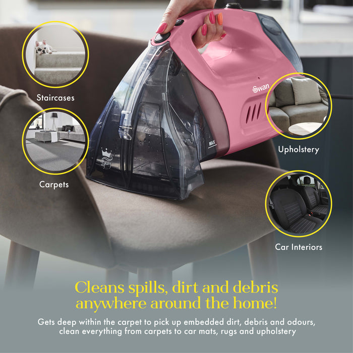 Swan SC18410QOCN handheld vacuum Pink Bagless