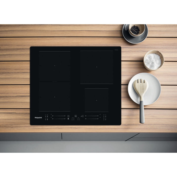 Hotpoint TS 5760F NE Black Built-in 59 cm Zone induction hob 4 zone(s)