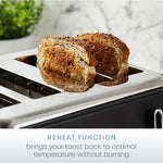 Swan Serenity Toaster 4 slices 2100 W 6 Levels of toasting Plastic Black