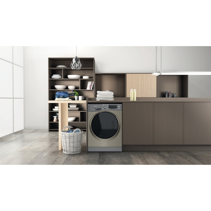 Hotpoint Ariston NDD 10726 GDA UK washer dryer Freestanding Front-load Graphite D