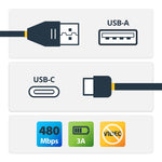 StarTech.com 1m USB A to C Charging Cable, Coiled Heavy Duty Fast Charge & Sync, High Quality USB 2.0 A to USB Type-C Cable, Rugged Aramid Fiber, Durable Male to Male USB Cable