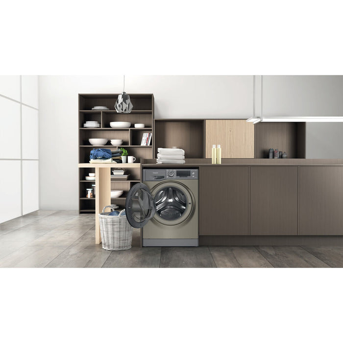 Hotpoint Ariston NDD 10726 GDA UK washer dryer Freestanding Front-load Graphite D