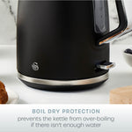 Swan Serenity Electric kettle 1.7 L 3000 W Plastic Boil dry protection Black