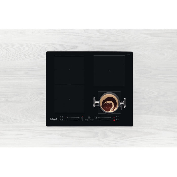 Hotpoint TS 5760F NE Black Built-in 59 cm Zone induction hob 4 zone(s)