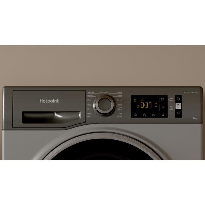 Hotpoint Ariston H3 D91GS UK tumble dryer Freestanding Front-load 9 kg B Graphite